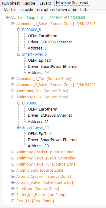 Machine Snapshot